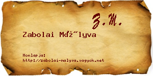 Zabolai Mályva névjegykártya